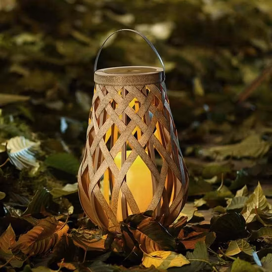 Наружный солнечный светодиодный светильник из ротанга