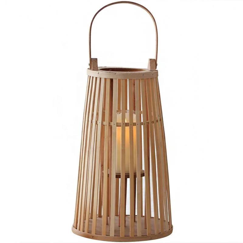 Wooden Hanging Garden Decoration Lanterns Courtyard LED Candle Light