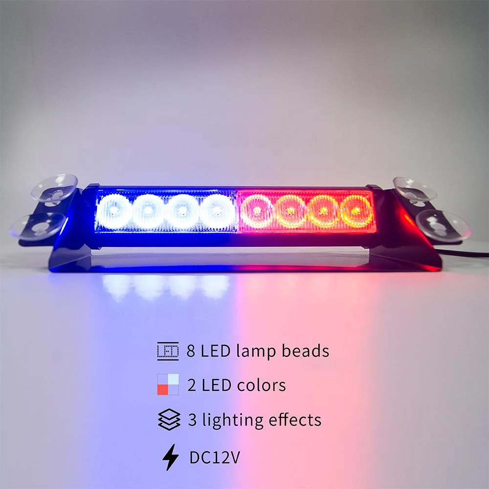 High Power LED Suction Cup Lamp Flash Emergency Vehicles Trucks Traffic Advisor Multi-Function Strobe Warning Light